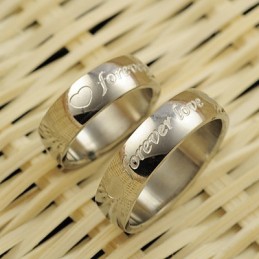 Bague Droite Pour Couple Forever Love