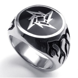 Bague En Titane À Motifs Tendance, Couleur Brillante, Qualité Stable