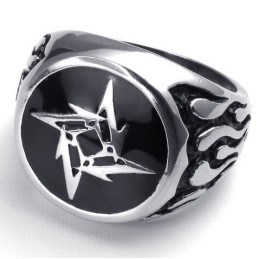 Bague En Titane À Motifs Tendance, Couleur Brillante, Qualité Stable