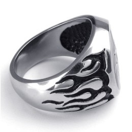 Bague En Titane À Motifs Tendance, Couleur Brillante, Qualité Stable