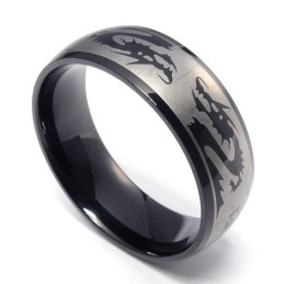 Bague En Titane D'Excellente Qualité, Motifs Tendance, Couleurs Délicates
