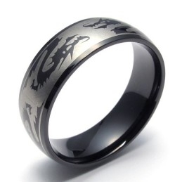 Bague En Titane D'Excellente Qualité, Motifs Tendance, Couleurs Délicates