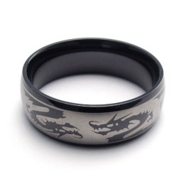 Bague En Titane D'Excellente Qualité, Motifs Tendance, Couleurs Délicates