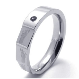 Bague En Titane À Motifs Tendance, Couleur Brillante, Durable À Utiliser