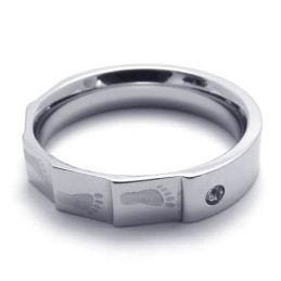 Bague En Titane À Motifs Tendance, Couleur Brillante, Durable À Utiliser
