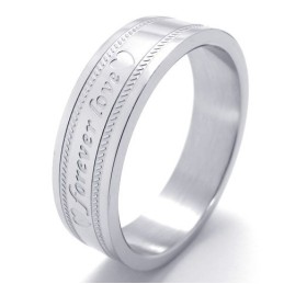 Bague En Titane Élégante Et Brillante Pour Une Excellente Réputation Au Pays Et À L'Étranger
