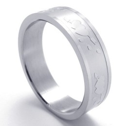 Fabrication Habile, Brillance Des Couleurs Pour Gagner Les Éloges Chaleureux Des Clients Bague En Titane
