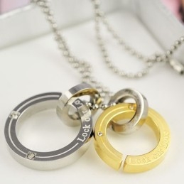 Pendentif En Titane Lock Our Love Sweetheart Lovers Circle
