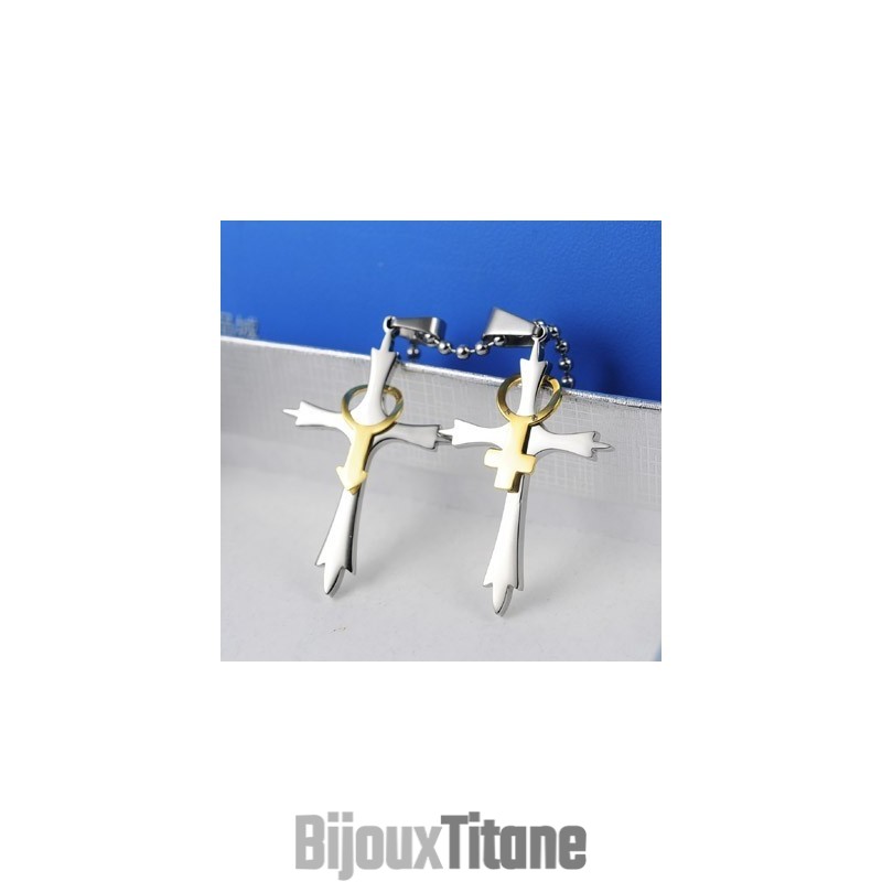 Collier Pendentif Croix En Titane Avec Symboles Masculins Et Féminins Pour Hommes Et Femmes Collier Pendentif Croix En Titane Avec Symboles Masculins Et Féminins Pour Hommes Et Femmes
