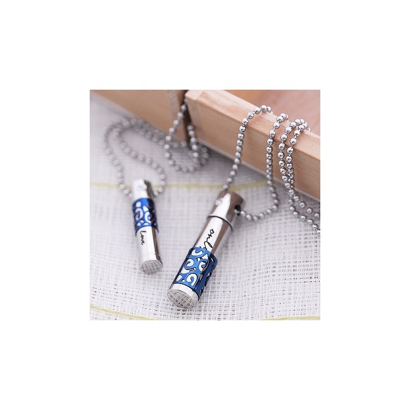 Collier Pendentif En Titane Bleu Tendance Pour Amoureux Collier Pendentif En Titane Bleu Tendance Pour Amoureux