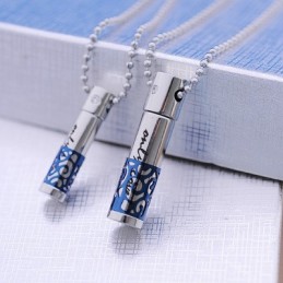 Collier Pendentif En Titane Bleu Tendance Pour Amoureux
