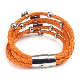 Bracelet En Cuir Inoxydable De Qualité Fiable Et Au Design Magnifique