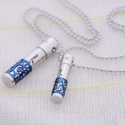Collier Pendentif En Titane Bleu Tendance Pour Amoureux