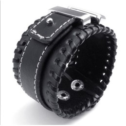 Bracelet En Cuir Titane D'Excellente Qualité, Aux Couleurs Délicates Et Au Design Astucieux