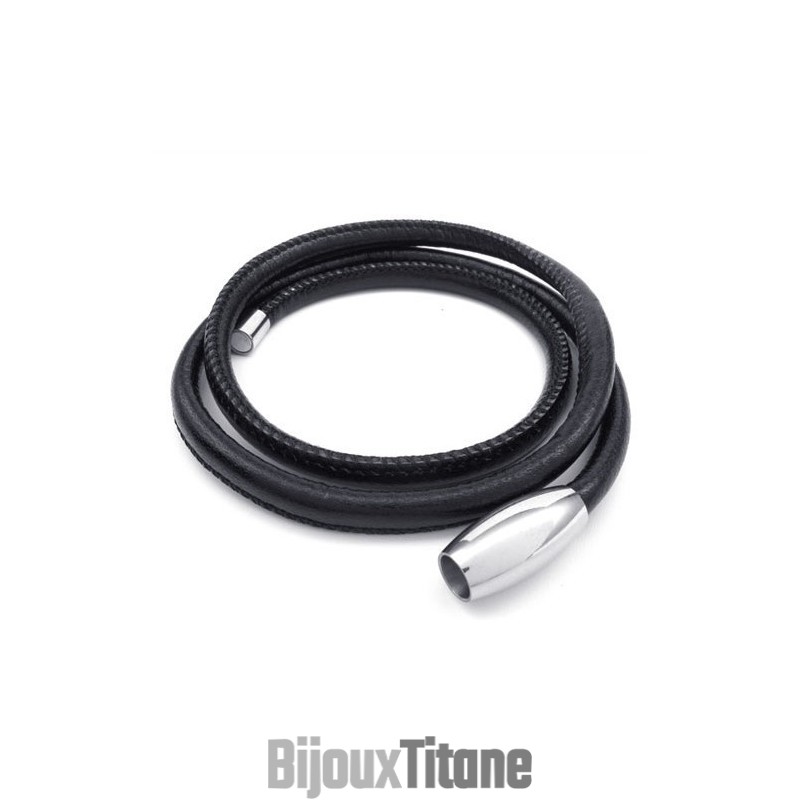 Collier En Cuir Titane D'Excellente Qualité Aux Couleurs Délicates Et Au Design Astucieux Collier En Cuir Titane D'Excellente Qualité Aux Couleurs Délicates Et Au Design Astucieux