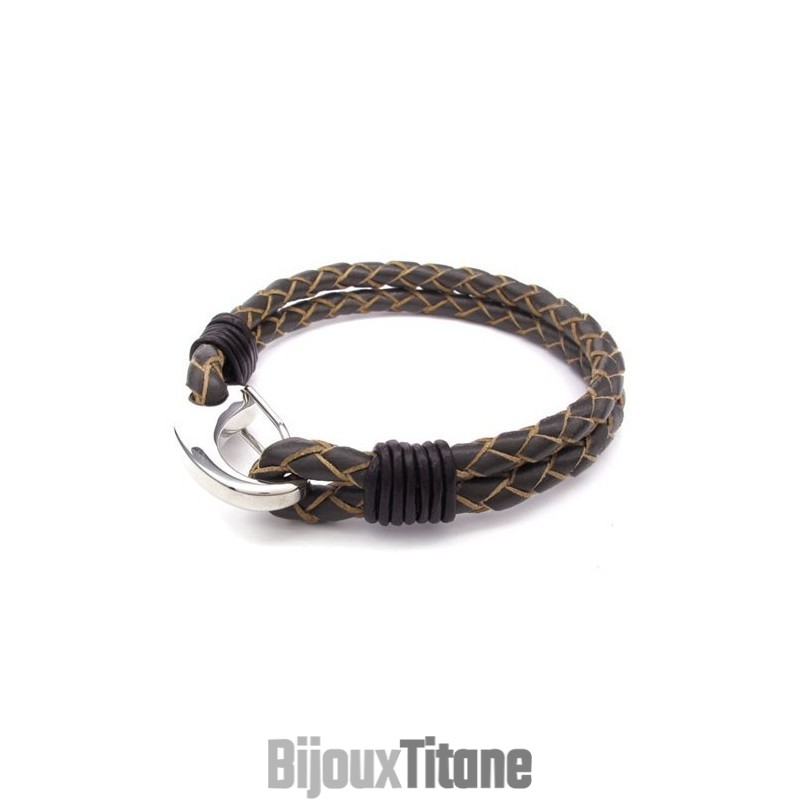 Bracelet En Cuir Titane D'Excellente Qualité, Aux Couleurs Délicates Et Au Design Astucieux