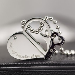 Nous Allons Ensemble Pour L'Amour - Collier Pendentif En Titane Tendance