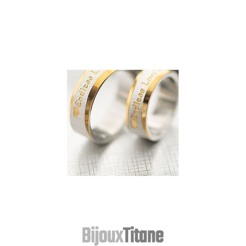 Bague En Titane Endless Love