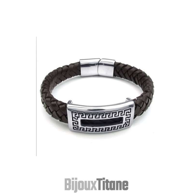 Bracelet En Cuir Titane De Qualité Fiable Et Aux Couleurs Délicates Au Design Astucieux Bracelet En Cuir Titane De Qualité Fiable Et Aux Couleurs Délicates Au Design Astucieux