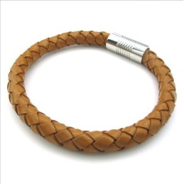 Bracelet En Cuir Titane D'Excellente Qualité, Aux Couleurs Délicates Et Au Design Astucieux
