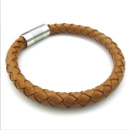 Bracelet En Cuir Titane D'Excellente Qualité, Aux Couleurs Délicates Et Au Design Astucieux