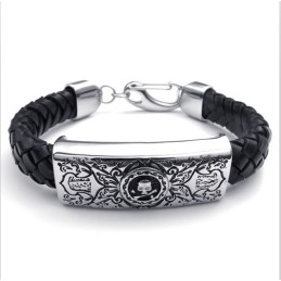 Bracelet En Cuir Titane D'Excellente Qualité, Design Attrayant, Couleurs Délicates