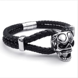 Bracelet En Cuir Titane D'Excellente Qualité, Design Attrayant, Couleurs Délicates