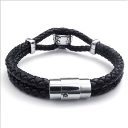 Bracelet En Cuir Titane D'Excellente Qualité, Design Attrayant, Couleurs Délicates
