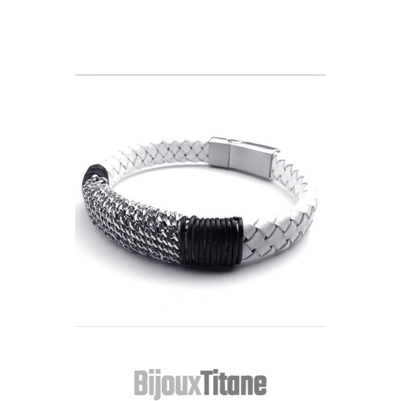 Bracelet En Cuir Titane De Qualité Fiable Et Aux Couleurs Délicates Au Design Moderne