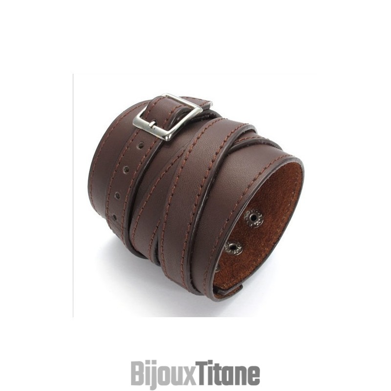 Bracelet En Cuir Titane De Qualité Fiable Et Aux Couleurs Délicates Et Finement Travaillées