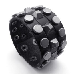 Bracelet En Cuir Titane D'Excellente Qualité, Design Moderne, Couleurs Délicates