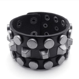 Bracelet En Cuir Titane D'Excellente Qualité, Design Moderne, Couleurs Délicates