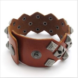 Bracelet En Cuir Titane D'Excellente Qualité, Design Moderne, Couleurs Délicates