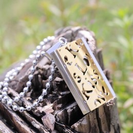 Collier Pendentif En Titane Avec Inscription « Kiss Love » Pour Votre Petit Ami