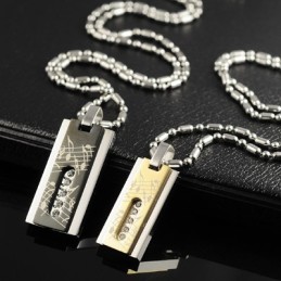 Colliers Et Pendentifs En Titane Fashion Score Sweetheart Lover