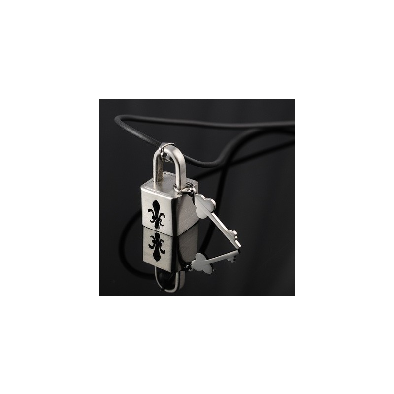 Collier Pendentif En Titane Avec Cadenas Tendance Collier Pendentif En Titane Avec Cadenas Tendance