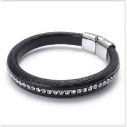 Bracelet En Cuir Titane De Qualité Stable Et Aux Couleurs Délicates Au Design Astucieux