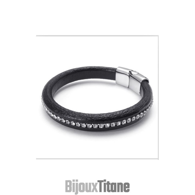 Bracelet En Cuir Titane De Qualité Stable Et Aux Couleurs Délicates Au Design Astucieux Bracelet En Cuir Titane De Qualité Stable Et Aux Couleurs Délicates Au Design Astucieux