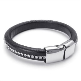 Bracelet En Cuir Titane De Qualité Stable Et Aux Couleurs Délicates Au Design Astucieux