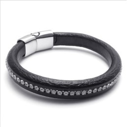 Bracelet En Cuir Titane De Qualité Stable Et Aux Couleurs Délicates Au Design Astucieux