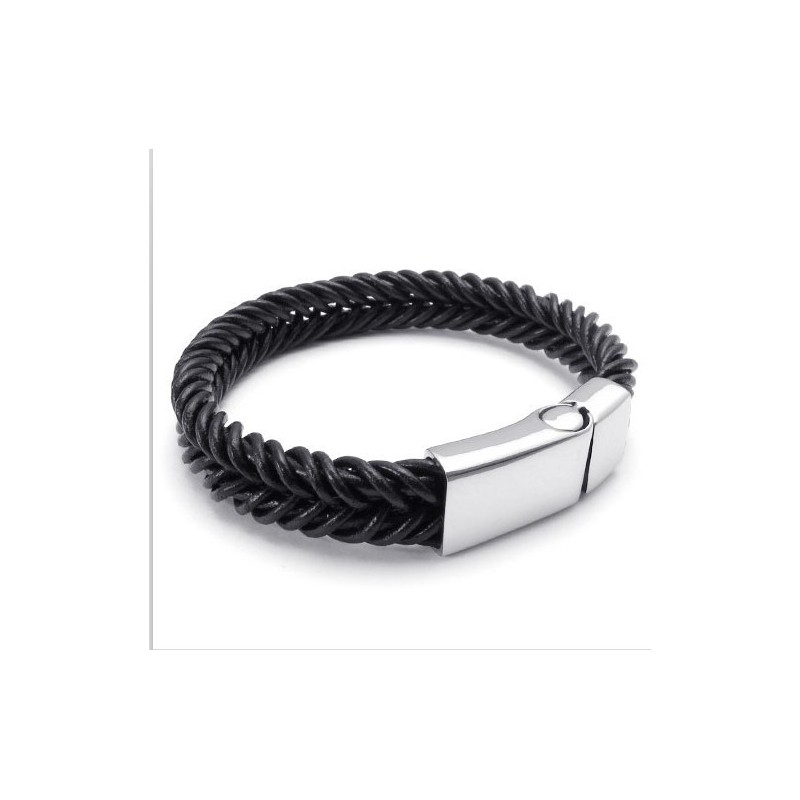 Bracelet En Cuir Titane De Qualité Stable Et Aux Couleurs Délicates Au Design Astucieux Bracelet En Cuir Titane De Qualité Stable Et Aux Couleurs Délicates Au Design Astucieux