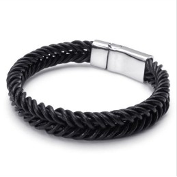 Bracelet En Cuir Titane De Qualité Stable Et Aux Couleurs Délicates Au Design Astucieux