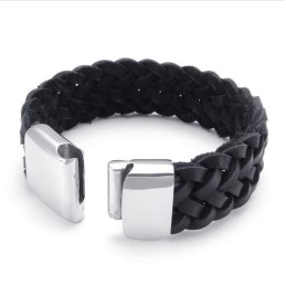 Bracelet En Cuir Titane De Qualité Stable Et Aux Couleurs Délicates Au Design Astucieux