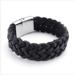 Bracelet En Cuir Titane De Qualité Stable Et Aux Couleurs Délicates Au Design Astucieux