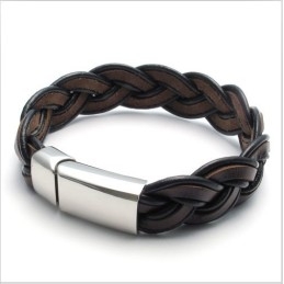 Bracelet En Cuir Titane De Qualité Stable Et Aux Couleurs Délicates Au Design Astucieux