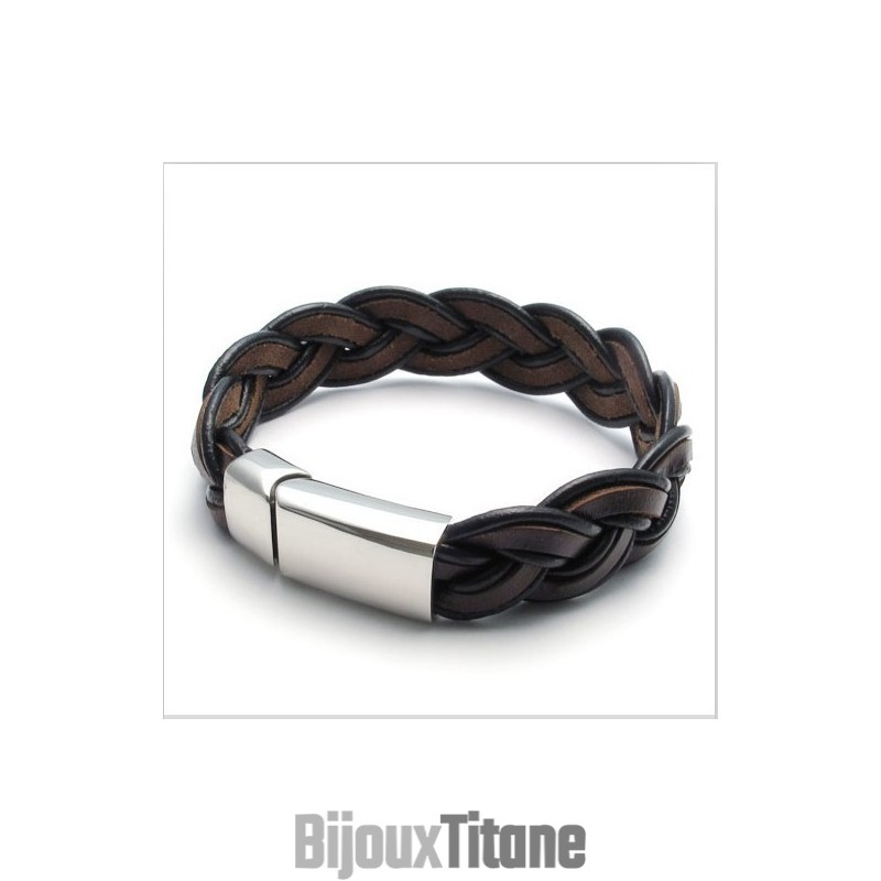 Bracelet En Cuir Titane De Qualité Stable Et Aux Couleurs Délicates Au Design Astucieux Bracelet En Cuir Titane De Qualité Stable Et Aux Couleurs Délicates Au Design Astucieux