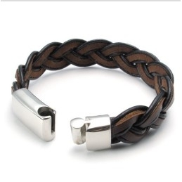 Bracelet En Cuir Titane De Qualité Stable Et Aux Couleurs Délicates Au Design Astucieux