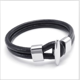 Bracelet En Cuir Titane De Qualité Stable Et Aux Couleurs Délicates Au Design Astucieux