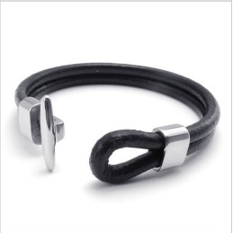 Bracelet En Cuir Titane De Qualité Stable Et Aux Couleurs Délicates Au Design Astucieux