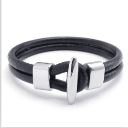 Bracelet En Cuir Titane De Qualité Stable Et Aux Couleurs Délicates Au Design Astucieux